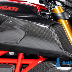 Kryt přívodu vzduchu pravý z karbonu lesklý na motocykly DUCATI Diavel 1260 od 2019