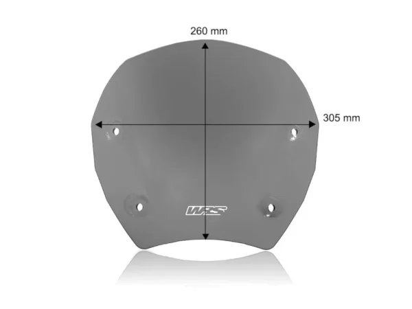 WRS Plexi štít Sport na motorku BMW R 1300 GS od 2023 / Adventure s radarem tmavě kouřový