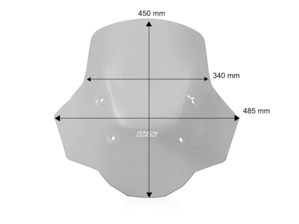 WRS Plexi štít Standard Plus na motorku BMW R 1300 GS od 2023 / Adventure bez radaru kouřový